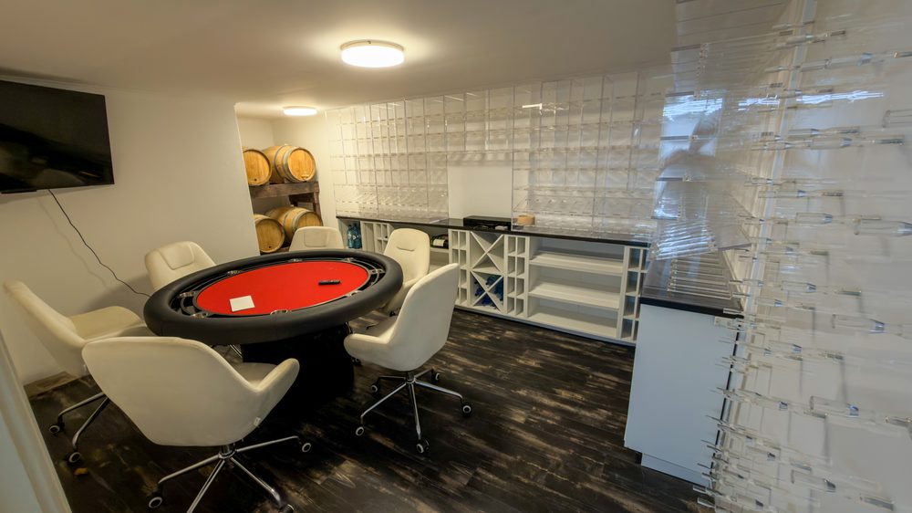 Wine cellar and poker lounge